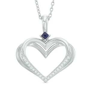 COPY- Vera Wang Love Collection Diamond Accent and Sapphire Necklace - NWOT